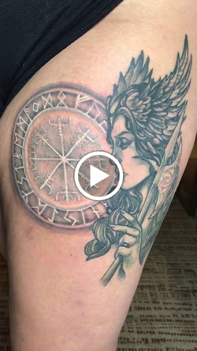 Explore japanese leg tattoo ideas, creative tattoo ideas in Goose Creek, available at Red Kirin Tattoo