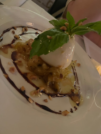 Burrata over spaghetti squash with some hazelnuts… wow!