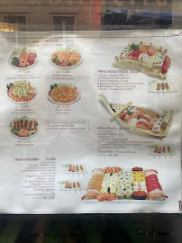 Carte du Yokhama sushi japonais à volonté à Paris