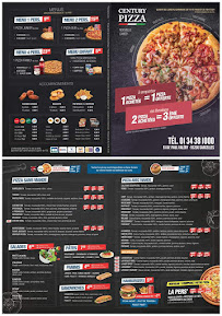Carte du Century Pizza à Sarcelles