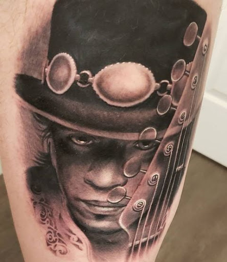 Explore racoon tattoo ideas, creative tattoo ideas in Augusta, available at The Lucky Seven Tattoo Co.