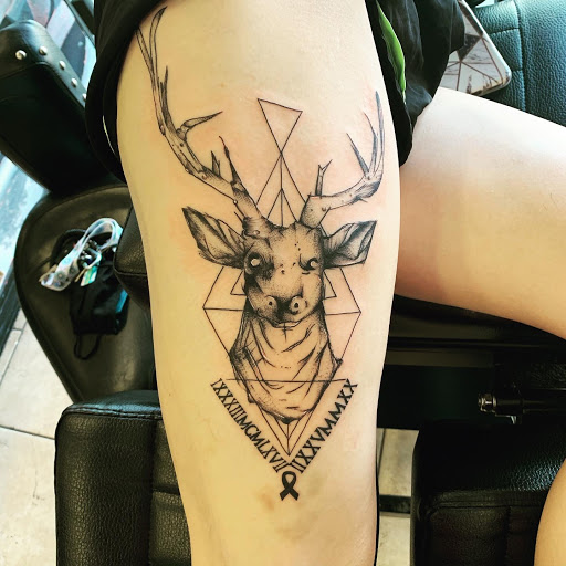 Explore background ideas for sleeve tattoos, creative tattoo ideas in Satellite Beach, available at Rocksteady Tattoo Company