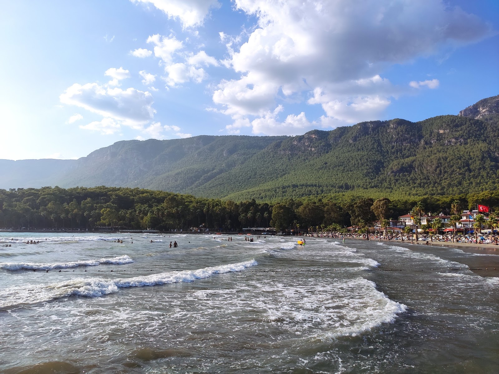 Photo of Akyaka beach with brown fine sand surface