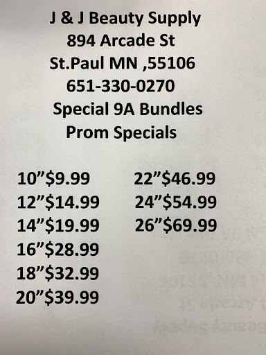 Beauty Supply Store «J & J BEAUTY SUPPLY», reviews and photos, 894 Arcade St, St Paul, MN 55106, USA