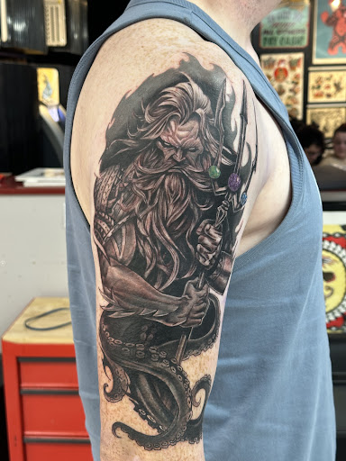 Explore oyster tattoo ideas, creative tattoo ideas in Honolulu, available at Sacred Art Tattoo Waikiki