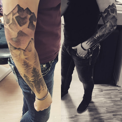 Explore cover up tattoo ideas on arm, creative tattoo ideas in Hood River, available at Hood River Tattoo