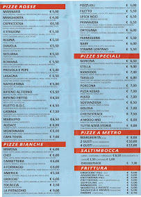 Menu du Pizzeria Tutta N'ata Storia à Monterusciello