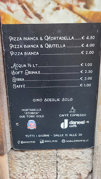 Menu / carte de Gino 1950 à Rome