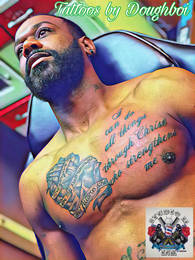 Explore men tattoo design ideas, creative tattoo ideas in Texarkana, available at Studio 11 Ink, Barber & Beauty