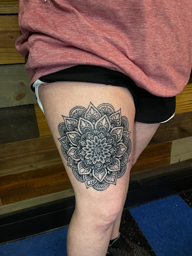 Explore line tattoo ideas for guys, creative tattoo ideas in Talbott, available at Alpha Tattoo co.