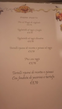Fonte Giusta Trattoria&Scuola di cucina à Siena menu