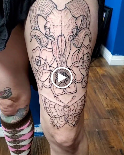 Explore violet tattoo ideas, creative tattoo ideas in Garden Grove, available at Ashes 2 Ink Tattoo and Piercing LLC