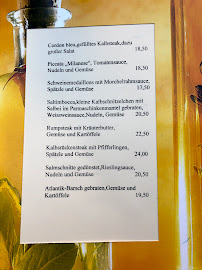 Menu du Storchennest à Rastatt