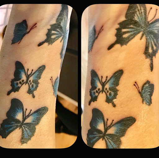 Explore tattoo ideas patchwork, creative tattoo ideas in Vermillion, available at IKTOMI-INK Tattoo Experience