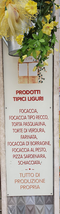 Menu / carte de Da Ü Cicci à Finale Ligure
