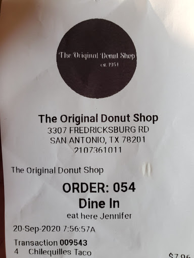 Donut Shop «Original Donut Shop», reviews and photos, 3307 Fredericksburg Rd, San Antonio, TX 78201, USA