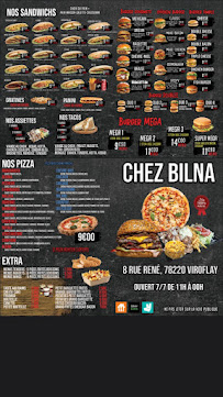 Menu du Chez BILNA à Viroflay