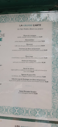 Restaurant Divellec à Paris carte