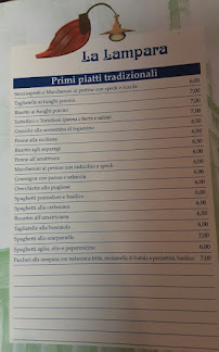 Carte du La Lampara Ristorante e Pizzeria à Modena