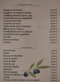Restaurante Adega do João em Cerdal menu n° 1
