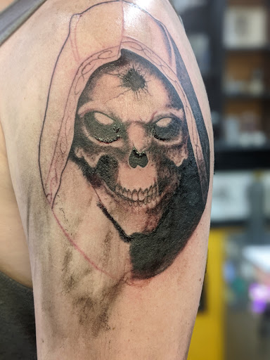 Explore medic tattoo ideas, creative tattoo ideas in Erie, available at Ink Assassins