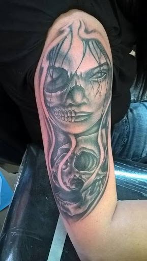 Explore aztec tattoo ideas for woman, creative tattoo ideas in Danville, available at Studio Ink Tattoo and Body Piercing