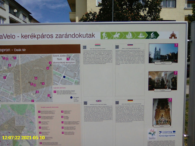 Sacra Velo - kerékpáros zarándokutak információs pont - Sopron