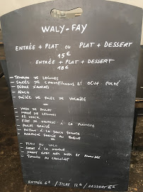 Waly-Fay à Paris menu