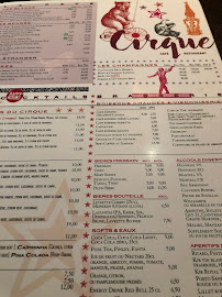 Restaurant Le Cirque - Beaubourg à Paris (la carte)