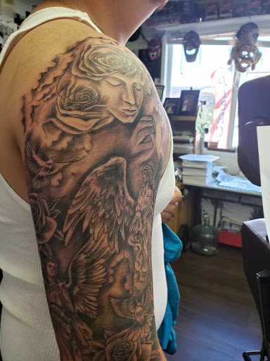 Explore saint michael tattoo ideas, creative tattoo ideas in Wenatchee, available at Rebels Tattoo Studio