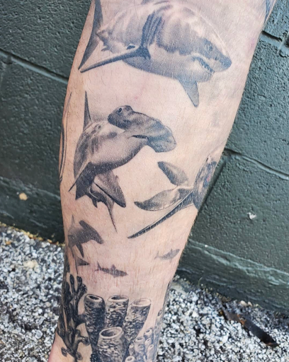 Explore hunting tattoo ideas for men, creative tattoo ideas in San Antonio, available at Firme Copias Tattoo Studio
