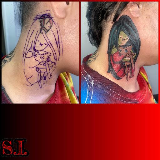 Explore back leg tattoo ideas, creative tattoo ideas in Mesa, available at SmokeN Ink Tattoos