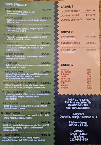 Recenzije Pizzeria Zora u Šibenik - Restoran