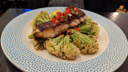 Red snapper.  The bit I tasted seemed quite tasty and it looked lovely when it came out which is why I took a picture.