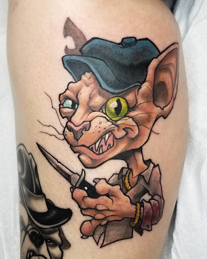 Explore chicago skyline tattoo ideas, creative tattoo ideas in Denver, available at CREATUREARCADE TATTOO AND ILLUSTRATION-LOCATED IN LAKEWOOD CO