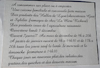 Restaurant LA HALTE GOURMANDE à Caluire-et-Cuire (la carte)