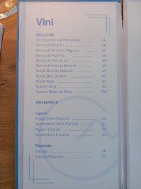 Menu / carte de Baia del Forte Bistrot à Ventimiglia