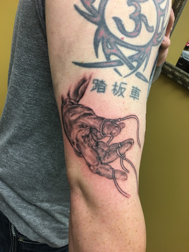 Explore cute witch tattoo ideas, creative tattoo ideas in Warner Robins, available at Untold Pain Tattoo Studio