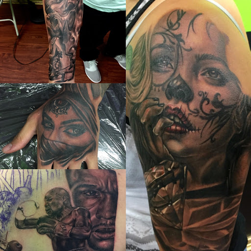 Explore shoulder sleeve tattoo ideas, creative tattoo ideas in Ogden, available at Savage Tattoo Shop