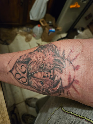 Explore knee tattoo ideas for woman, creative tattoo ideas in Peoria, available at Sin in Skin Ink