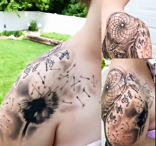 Explore arm tattoo cover up ideas, creative tattoo ideas in Jefferson, available at Muse Studio Art & Tattoos (Private Studio)