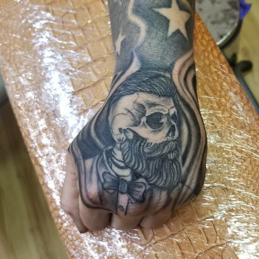 Explore name tattoo ideas for men, creative tattoo ideas in Plano, available at Karma Ink Tattoos Piercing, Clothing & Jewelry