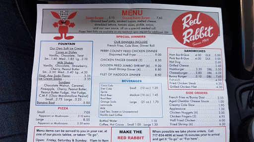 Hamburger Restaurant «Red Rabbit Drive-In», reviews and photos, 60 Benvenue Rd, Duncannon, PA 17020, USA