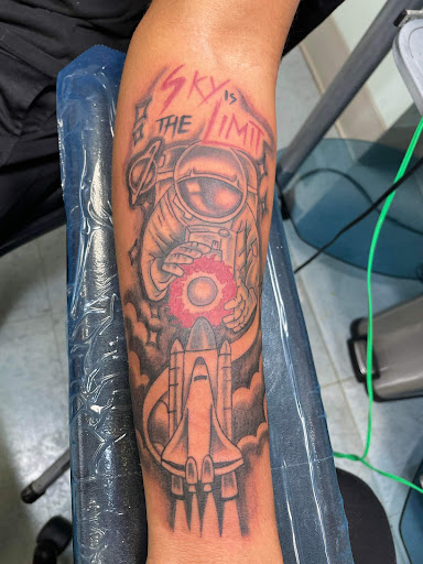 Explore dinosaur tattoo ideas for son, creative tattoo ideas in Colonial Heights, available at Connellys Tattooing