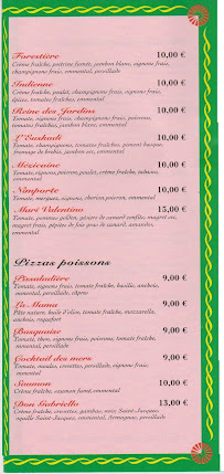 Mari Valentino à Bagnères-de-Bigorre menu