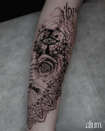 Explore lantern tattoo ideas, creative tattoo ideas in Culver City, available at Alium Tattoo Studio