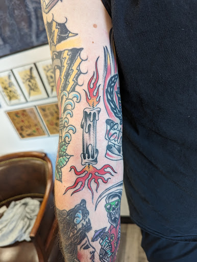 Find small sunflower tattoo ideas for your next unique tattoo in Bargersville at Angels and Demons Tattoo