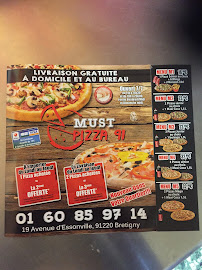 Menu du Must pizza 91 à Brétigny-sur-Orge