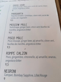 Tupaq à Bordeaux menu