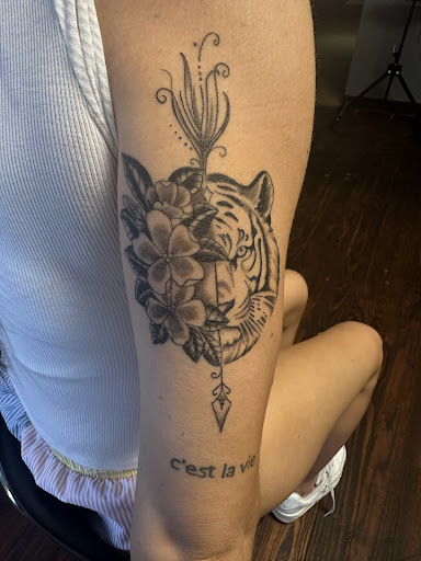 Explore tattoos ideas for black females, creative tattoo ideas in Peru, available at Fade To Black Tattoo Studio